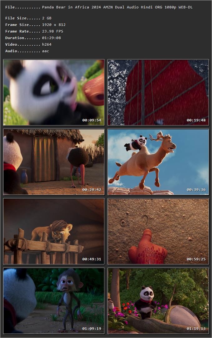 Panda Bear in Africa 2024 Hindi Dual Audio HDRip 1080p – 720p – 480p